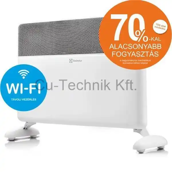 Kedvezmény ELECTROLUX AT-2000 3AI-W WIFI Smart inverteres elektromos okos konvektor 2000W