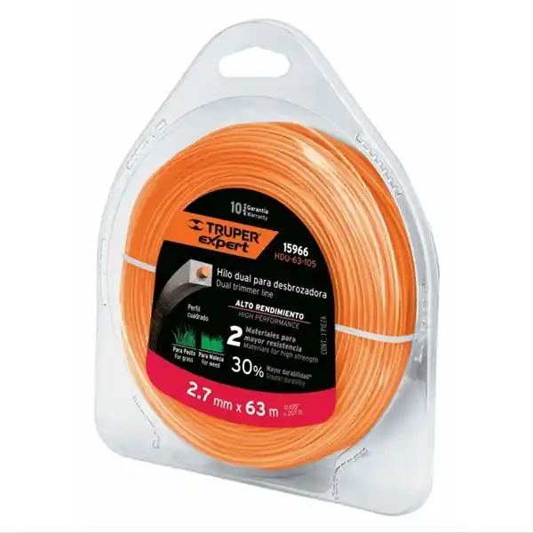 TRUPER EXPERT HDU-63-105 Fűkasza damil, négyszögletes profil, 2,7 mm / 63 m (15966) Akciós ár