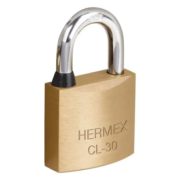 HERMEX CL-30 Sárgaréz lakat, 30 mm, 2 kulcs (43427) Outlet
