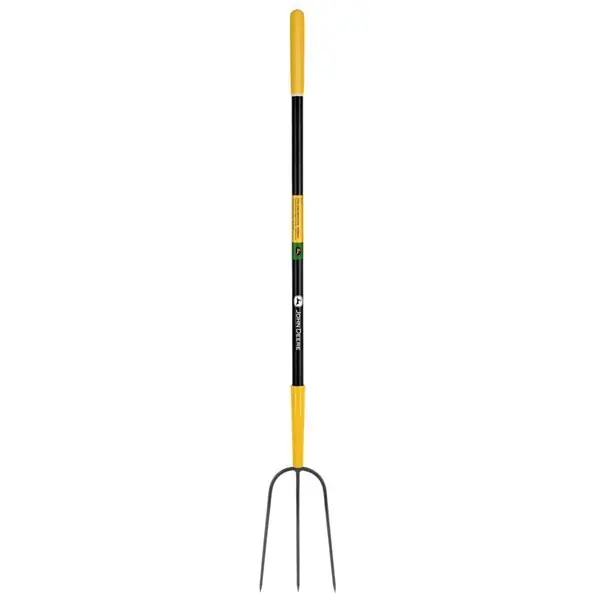 Exkluzív ajánlat JOHN DEERE BPJ-3F-JD 3 ágú trágyavilla, 120 cm-es üvegszálas nyéllel, gumírozott markolattal (35279)