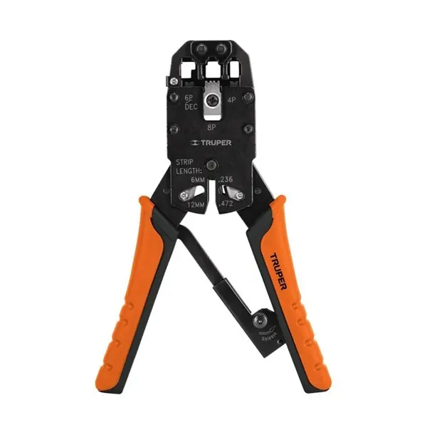 TRUPER PRJ-3 Krimpelő fogó RJ-22, RJ-12, RJ-11, RJ-45 csatlakozókhoz, 20 cm (102681) Nézd meg most