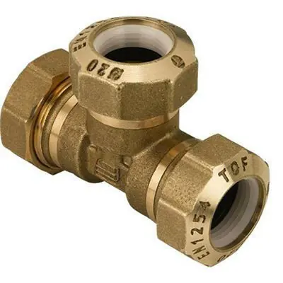 Outlet KPE csatlakozó réz T-idom 20mm egál