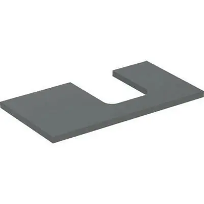 Geberit ONE mosdópult jobb oldali kivágással, pultra ültethető tálformájú mosdóhoz, 90x3x47cm, láva (505.313.00.3) Kihagyhatatlan ajánlat