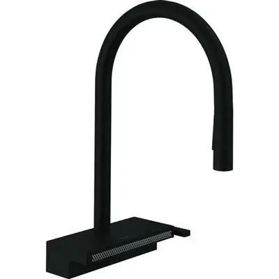 Gyors kiszállítás Hansgrohe Aquno Select M81 konyhai csaptelep 170 3jet, kihúzható kifolyó, sBox, matt fekete (73831670)