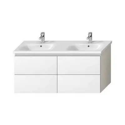 Olcsóbb Jika Mio-N alsószekrény 130 cm-es kézmosóhoz, 4 fiókkal, fényes fehér, 126,6x44,5x58,8 cm ( H40J7184015001 )