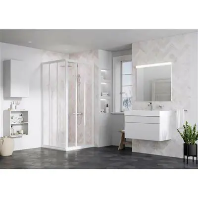 Ravak ASRV3-90 198 zuhanykabin, szatén+Transparent üveg ( 15V70UR2Z1 ) Azonnali szállítás