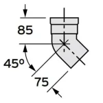VAILLANT 80 PP ív 45° (2db) (303259) Biztonságos fizetés