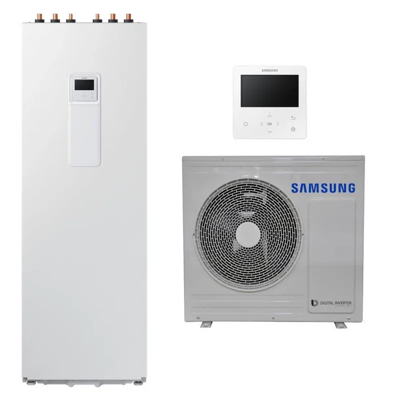 Újdonság Samsung Mono ClimateHub R32 hőszivattyú 5 kW + 200l-es tartály + vezetékes szabályzó, 1 fázis (MCH-R32-5-1-1)