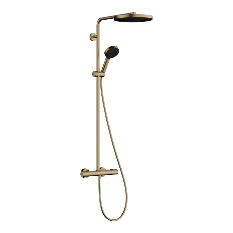 Utolsó esély Hansgrohe Pulsify S Puro zuhanyrendszer termosztátos, EcoSmart, kézizuhany 3jet, szálcsiszolt bronz (24237140)