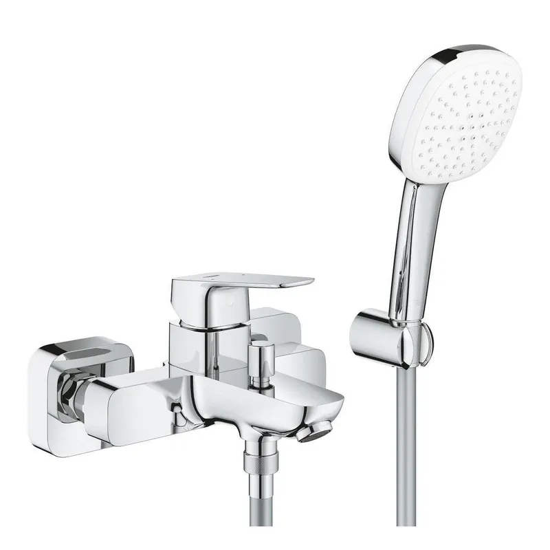 Grohe Cubeo zuhany csaptelep + Tempesta Cube 110 zuhanyszett fali zuhanytartóval (1018140000) Biztonságos vásárlás