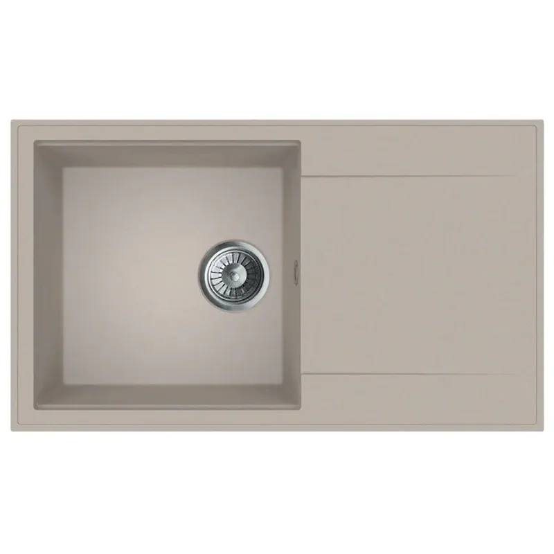 Akciós ár Mofém Zenit 78 1B1D gránit mosogatótálca, 1 medencés, 1 csepptálcás, 780x460mm, bézs (M-760012802B2)