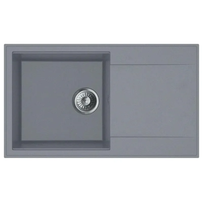 Mofém Zenit 78 1B1D gránit mosogatótálca, 1 medencés, 1 csepptálcás, 780x460mm, szürke (M-760012802G7) Gyors szállítás