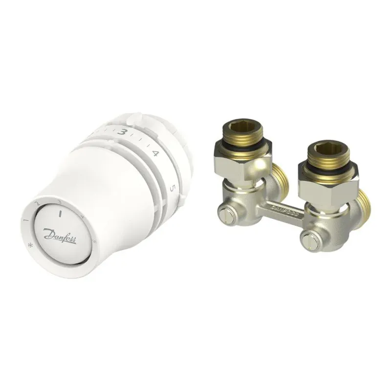 Danfoss H-idom szett sarok - RLV-KB H-idom: 3/4”- 1/2” + Redia RA KLIKK fej (015G5331) Alacsony ár