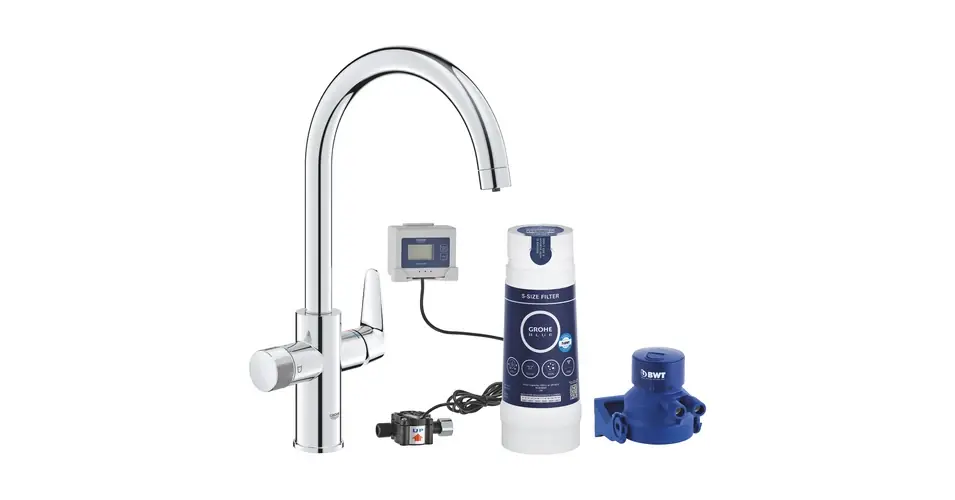 Expressz kézbesítés GROHE Blue Pure BauCurve kezdőszett S-es méretű filterrel