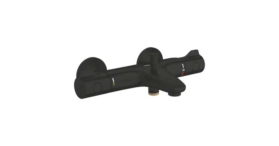 Biztonságos fizetés GROHE Grohtherm 800 termosztátos kádcsaptelep 1/2", matt fekete