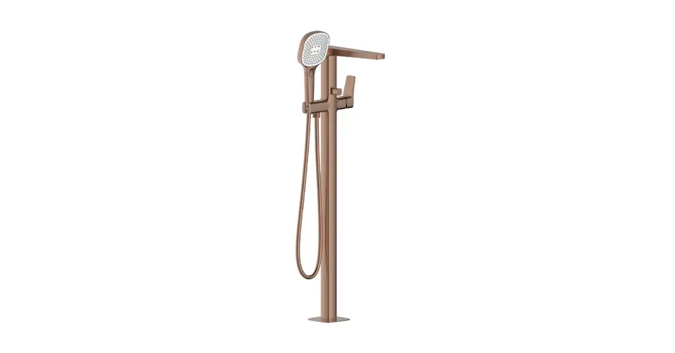 Szuper akció KFA ARMATURA Malaga szabadon álló kádtöltő csaptelep, szálcsiszolt rose gold