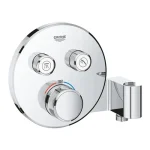 GROHE Grohtherm SmartControl termosztát falsík mögötti telepítéshez, 2 fogyasztóra és beépített zuhanytartóval Alacsony ár