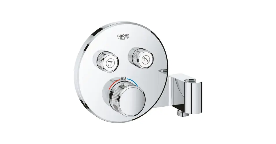 GROHE Grohtherm SmartControl termosztát falsík mögötti telepítéshez, 2 fogyasztóra és beépített zuhanytartóval Alacsony ár