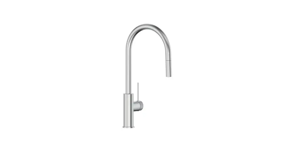 Alacsony ár KFA ARMATURA Moza 316L álló mosogató csaptelep kihúzható fejjel, inox