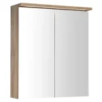 AQUALINE Kawa Strip tükrösszekrény, LED világítással, 60×70×22 cm, emporio tölgy Újdonság