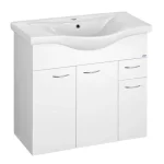AQUALINE Keramia Fresh mosdótartó szekrény, 74,5×74×34,5 cm, fehér Utolsó esély