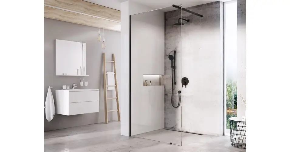 Ajánlat RAVAK Walk-In Wall szett, fekete