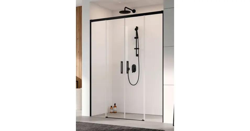 RADAWAY Idea Black DWD fekete zuhanyajtó Outlet