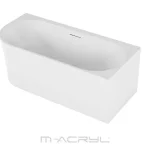 M-ACRYL Balance különleges akril kád, fehér előlappal + fekete lefolyó Kiárusítás