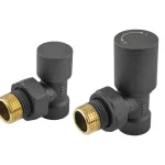 Árengedmény KFA ARMATURA Komfort Pro sarok radiátorszelep szett 1/2", grafit
