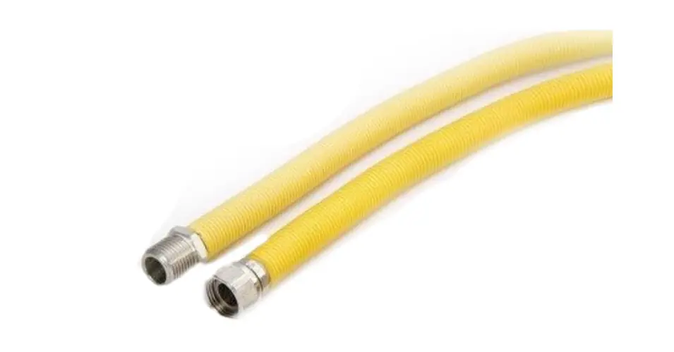 Árcsökkenés Gázbekötő bordás cső, 1/2" KB, 100-200 cm, nyújtható