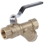 FERRO Herkules V17 típusú gömbcsap Y-típusú szennyszűrővel, acél karral 1" BB PN40 Szezonális akció