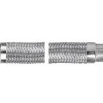 Árcsökkenés FERRO acélborítású flexibilis bekötőcső vízre (csaptelep bekötőcső) 1/2"×M10×1 rövid véggel 80 cm