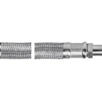 Utolsó esély FERRO acélborítású flexibilis bekötőcső vízre (csaptelep bekötőcső) 3/8"×M10×1 hosszú véggel 35 cm