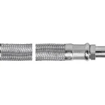 FERRO acélborítású flexibilis bekötőcső vízre (csaptelep bekötőcső) 1/2"×M10×1 hosszú véggel 35 cm Gyors szállítás