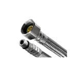 Vásárlói kedvenc INVENA acélborítású flexibilis bekötőcső vízre, rövid véggel, 3/8"×M10 30 cm