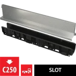 ALCA szimmetrikus kültéri résfolyóka 160 mm, horganyzott acélból Alacsony ár