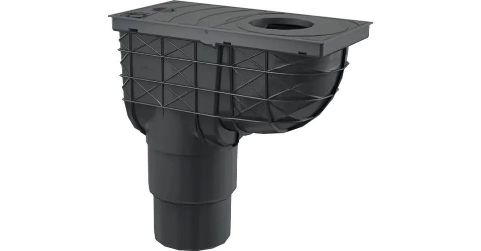 ALCA univerzális esővíz elvezető 300×155/125/110 mm, függőleges, fekete Ne maradj le