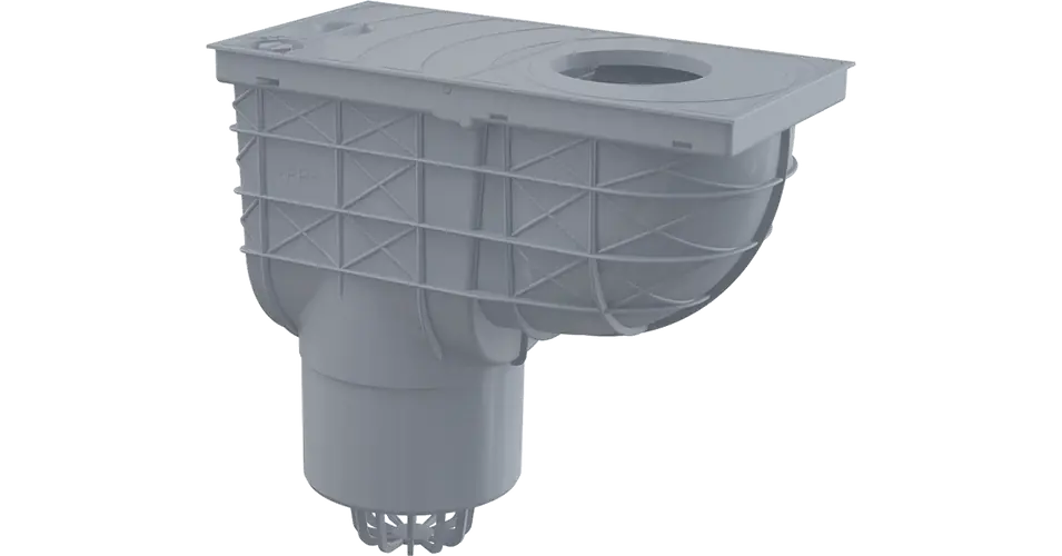 Biztonságos vásárlás ALCA univerzális esővíz elvezető 300×155/125 mm, függőleges, szürke