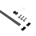 Ajánlat Konyhai fémrács PRATIKA faliprofil 2db akasztóval 900x40x22mm Fekete