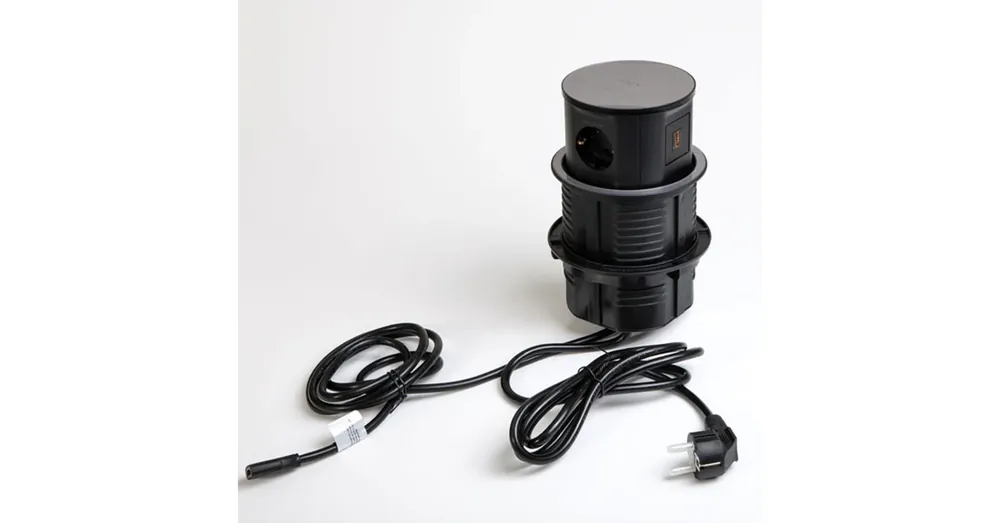 Rejtett elosztó konnektor MODULBOX IVH 2x230v - 2xUSB - 1xHDMI - VN. Töltő Fekete/Szürke Csak ma