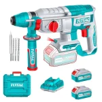 TOTAL Fúró-vésőkalapács SDS Plus 26mm - 2x4Ah 5000prn/2,5J koffer+töltő Utolsó esély