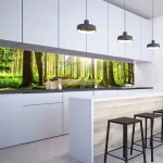 Legkelendőbb Konyhai hátfal Wallplex falburkoló Erdő 60x120cm