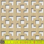 Perforált lemez Legno furnérozott Hdf-Damasco perforációval Fenyő 1520x610x4mm Akciós ár
