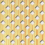Árcsökkenés Perforált lemez Legno furnérozott Hdf-Franz perforációval Fenyő 1520x610x4mm