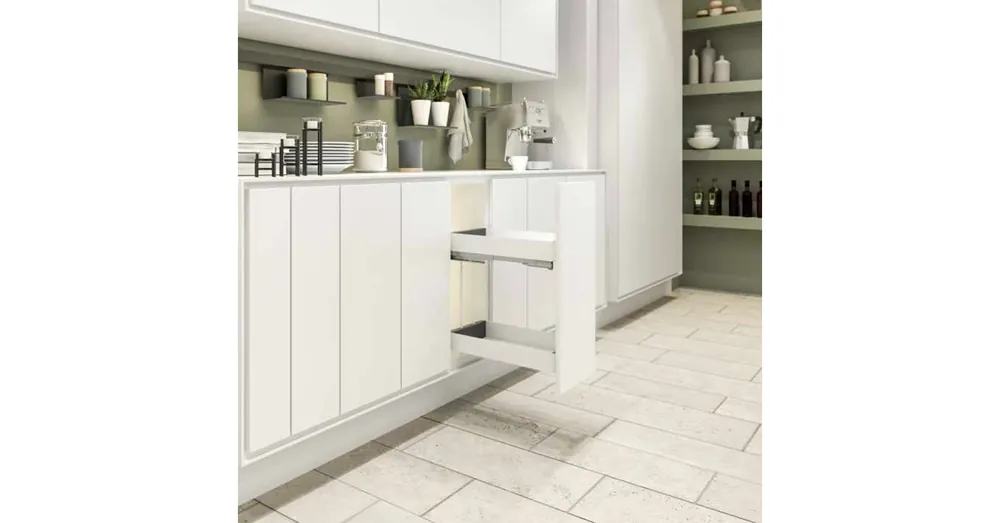 Biztonságos fizetés Kesseböhmer K-Line Base vasalat szett 300mm tálcával Fehér