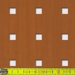 Különleges ajánlat Perforált lemez Laccato-Hdf Quadro 11-45 perforációval Cseresznye 1400x510mm