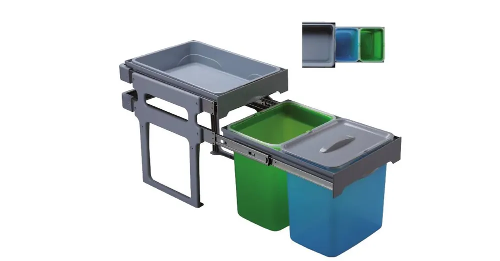 EKOTECH - Beépíthető hulladékgyűjtő TANK 40 - 2x16 liter Olcsóbb