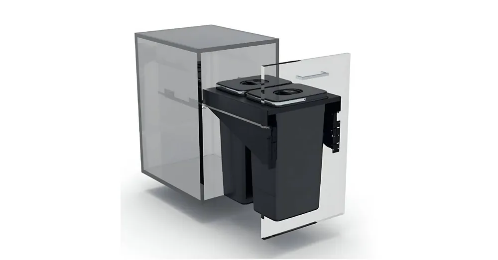 EKOTECH - Beépíthető hulladékgyűjtő FRONT 45 - 2x26 liter Ne maradj le