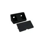 Polcrögzítő műangyag 19x19x42mm Fekete Prémium