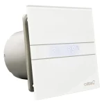 Cata E-100GTH ventilátor üveg előlappal, utószellőztető és páraérzékelő funkcióval, fehér Azonnali szállítás